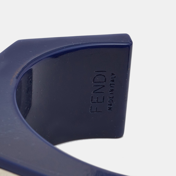 FENDI Baguette Resin Silver Tone Bracelet M - Picture 4 of 5